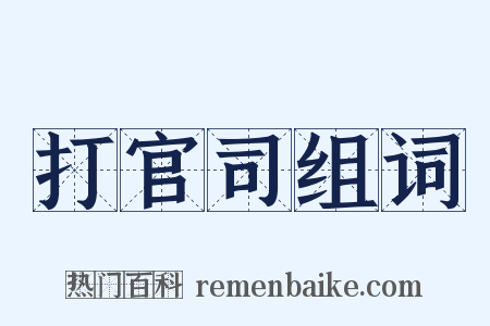 打官司组词是什么意思的图片